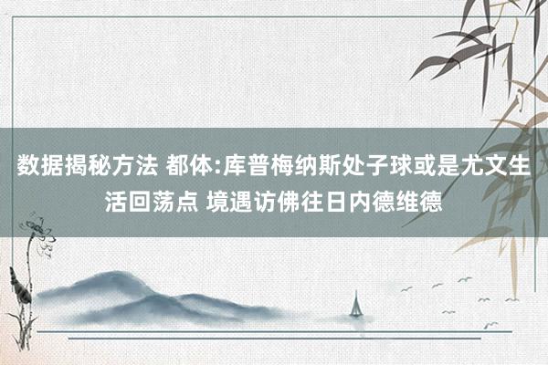 数据揭秘方法 都体:库普梅纳斯处子球或是尤文生活回荡点 境遇访佛往日内德维德